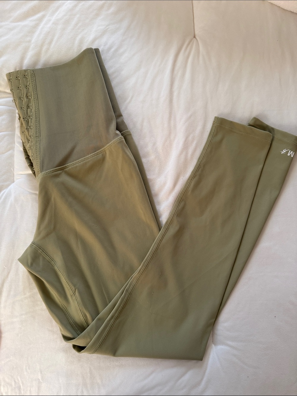 Sage Green High-Waist Waist Trainer & Leggings in one